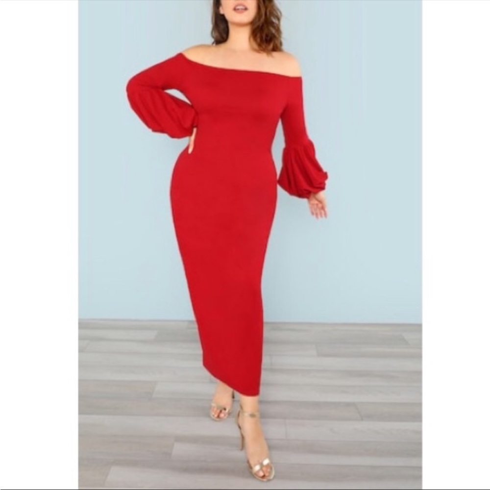 BodyCon Cold Shoulder Maxi Dress